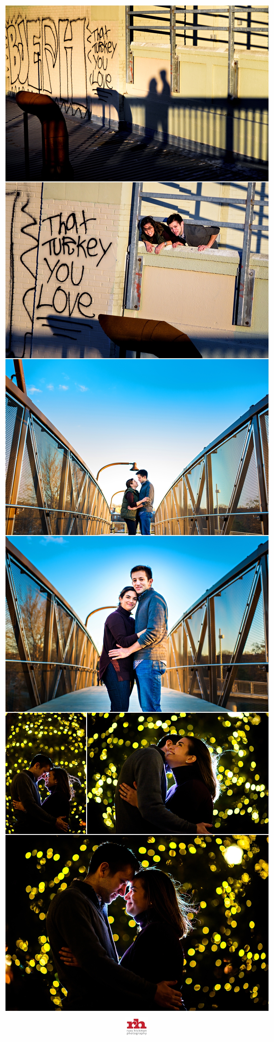 An Engaged Couple in Rittenhouse Square during A Philadelphia Engagement Session with Russ Hickman Photography.